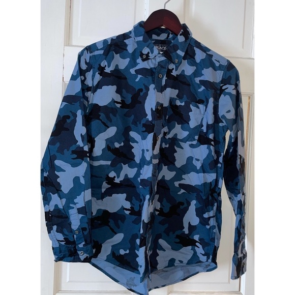 💕SALE 4 for $10💕Place Boy Camouflage Long Sleeve Button Down Shirt - Picture 1 of 5